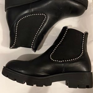 Black slip on boots